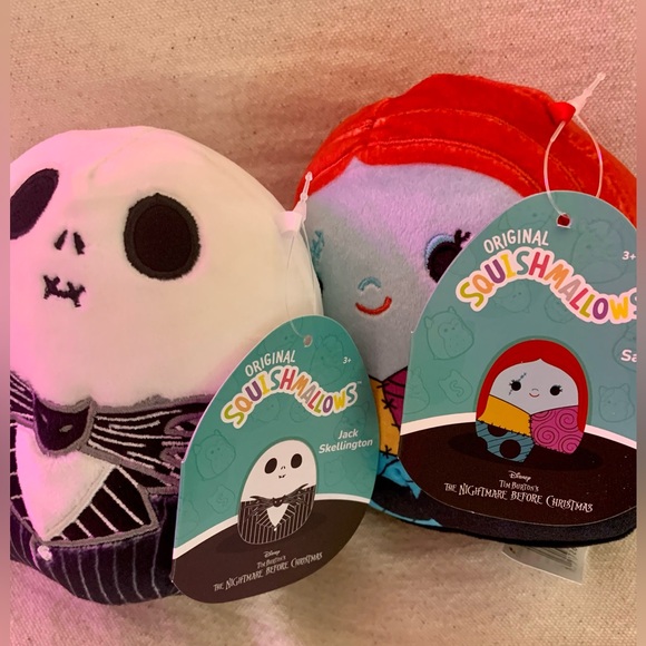 DISNEY SQUISHMALLOWS Jack & Sally 5” The Nightmare Before Christmas NEW w/Tags - Picture 2 of 16